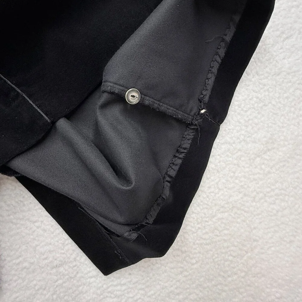 Context Black Velvet Skirt Knee Length Stretch‎ Goth Holiday Size 12